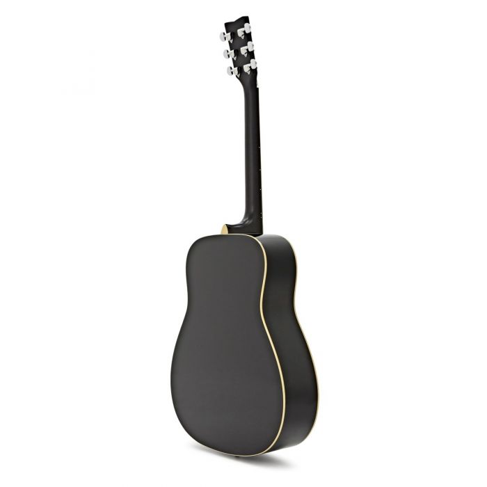 Yamaha F370 Acoustic Guitar Black  Back Angle View