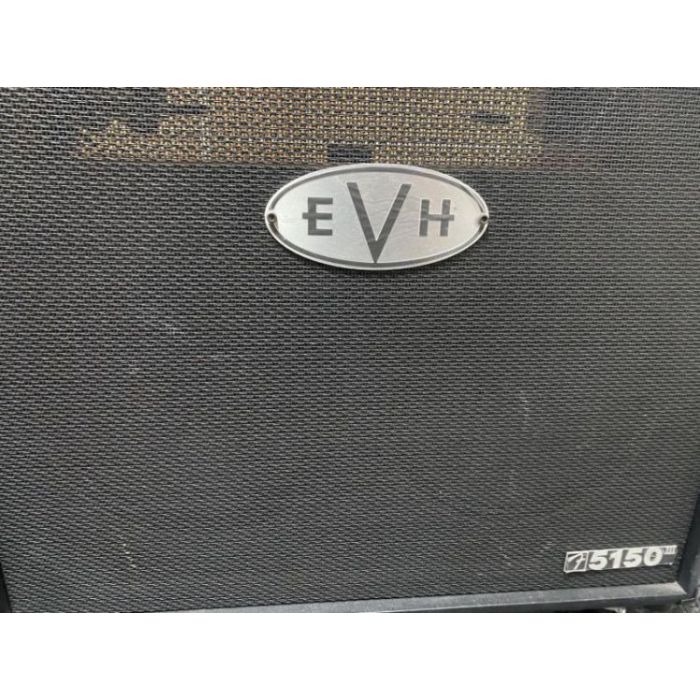 Closeup of the logo on a B Stock EVH 5150III 2x12 50W Combo Black