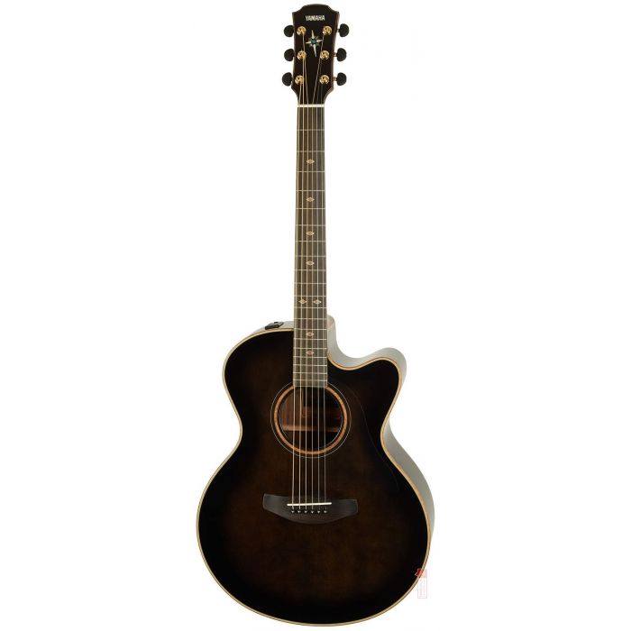 Full frontal view of a Yamaha CPX1200 II Electro Acoustic Guitar Translucent Black