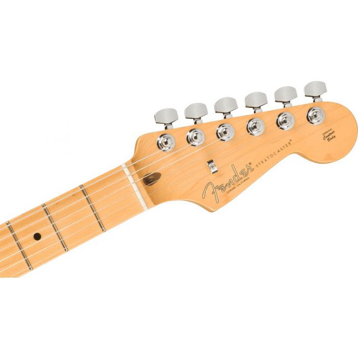 Front view of the headstock on a Fender American Professional II Stratocaster MN, 3-Color Sunburst