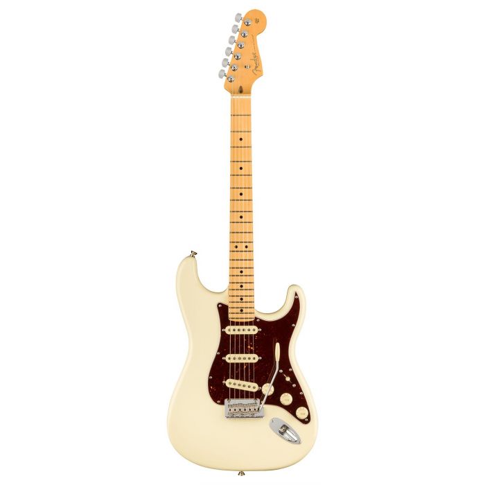Full frontal view of a Fender American Professional II Stratocaster MN, Olympic White