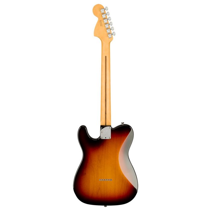 Full rear view of a Fender American Professional II Telecaster Deluxe RW, 3-Color Sunburst