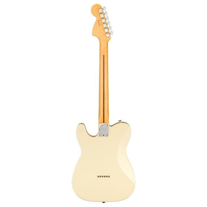 Full rear view of a Fender American Professional II Telecaster Deluxe MN, Olympic White