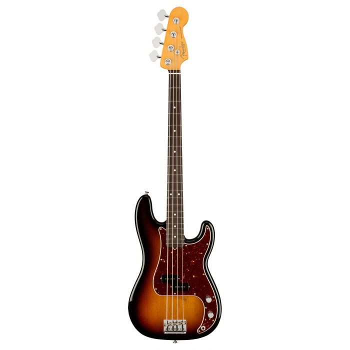 Full frontal view of a Fender American Professional II Precision Bass RW, 3-Color Sunburst