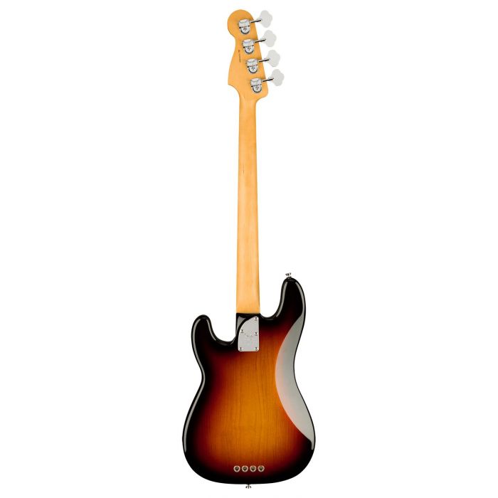 Full rear view of a Fender American Professional II Precision Bass RW, 3-Color Sunburst