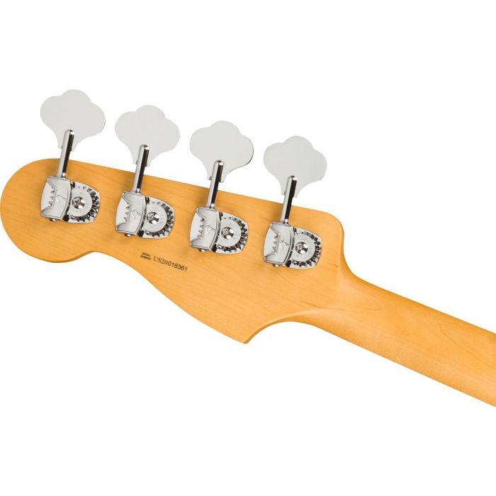 Rear view of the headstock on a Fender American Professional II Precision Bass RW, 3-Color Sunburst