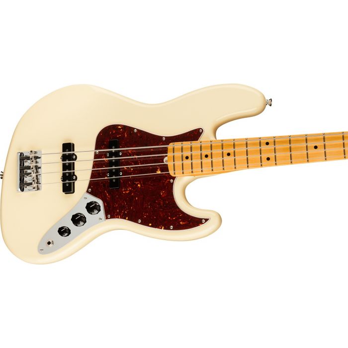 Fender American Professional II Jazz Bass Olympic White MN Body and Neck Detail