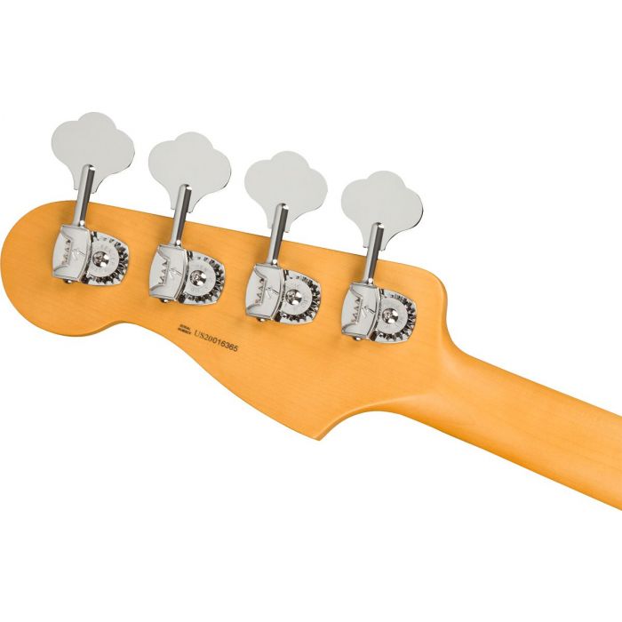 Rear view of the headstock on a Fender American Professional II Precision Bass MN, 3-Color Sunburst