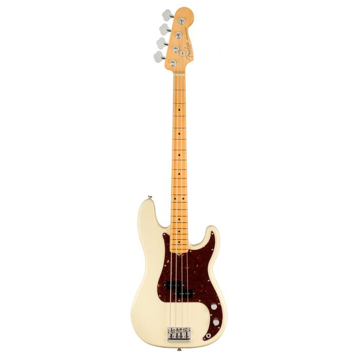 Full frontal view of a Fender American Professional II Precision Bass MN, Olympic White
