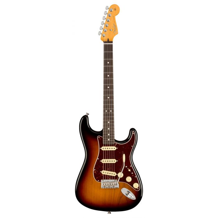 Full frontal view of a Fender American Professional II Stratocaster RW, 3-Color Sunburst