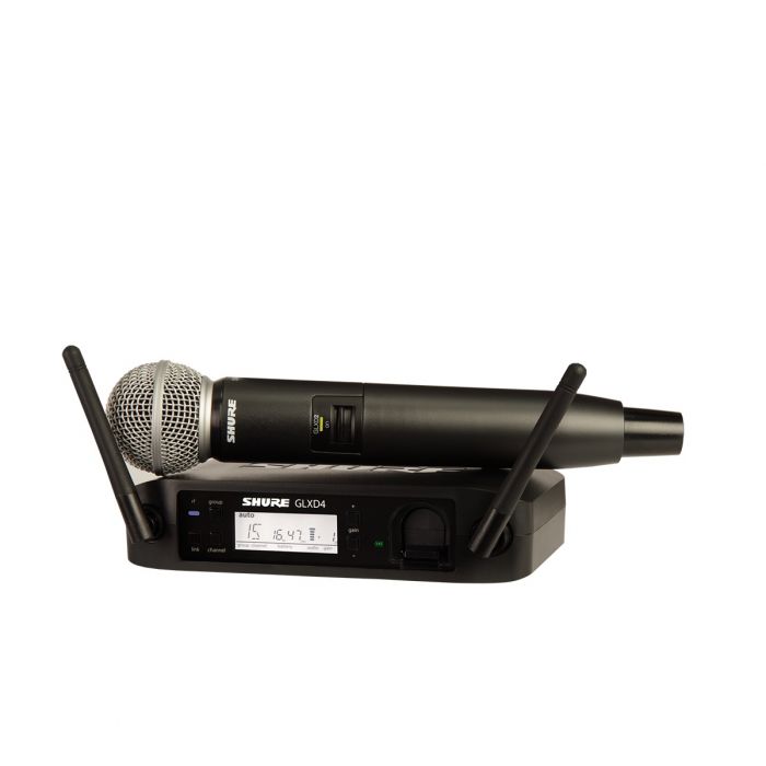 Shure GLXD24UK / SM58 Digital Wireless Microphone System Front View