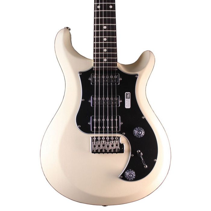 Front view of the body on a PRS Ltd Edition S2 Studio Satin in Antique White