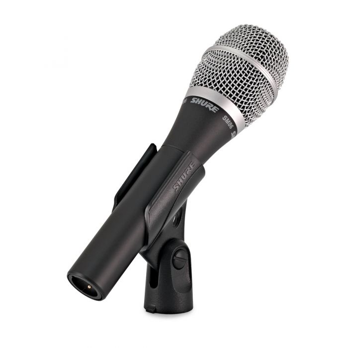 Shure SM86 Condenser Vocal Microphone in clip Back view