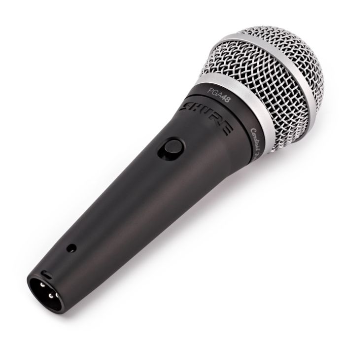 Shure PGA48 Dynamic Vocal Microphone Angled View
