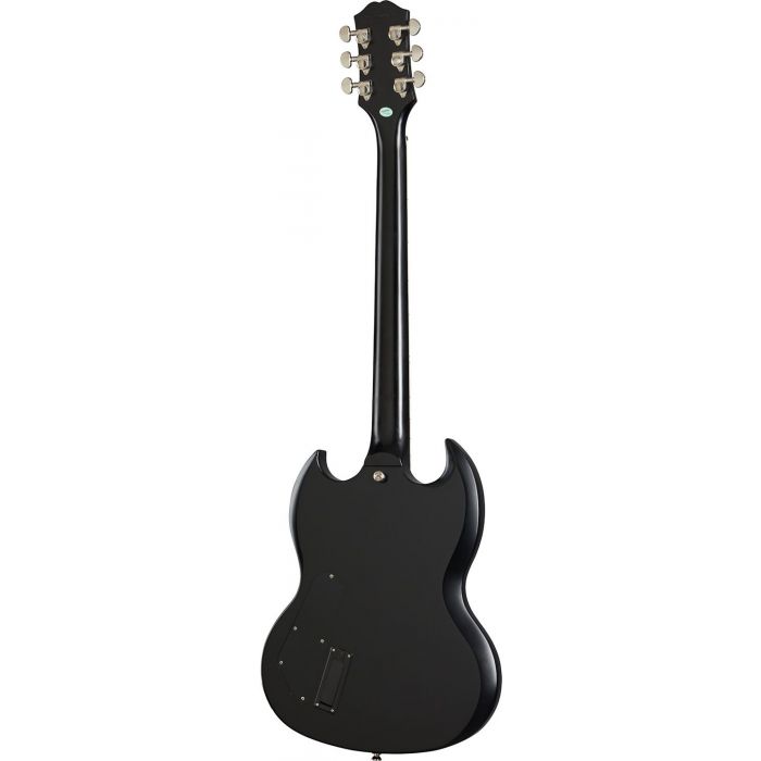 Full rear view of an Epiphone SG Prophecy Black Aged Gloss