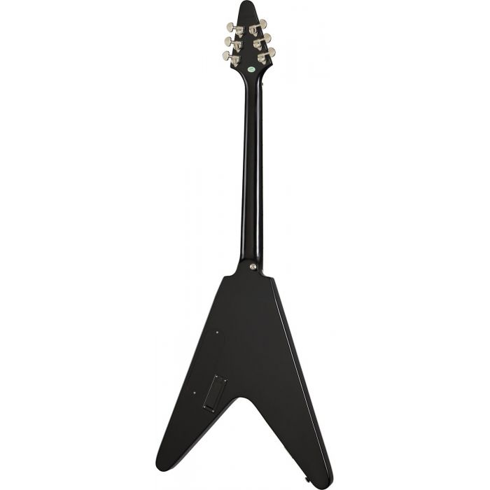 Full rear view of an Epiphone Flying V Prophecy Black Aged Gloss
