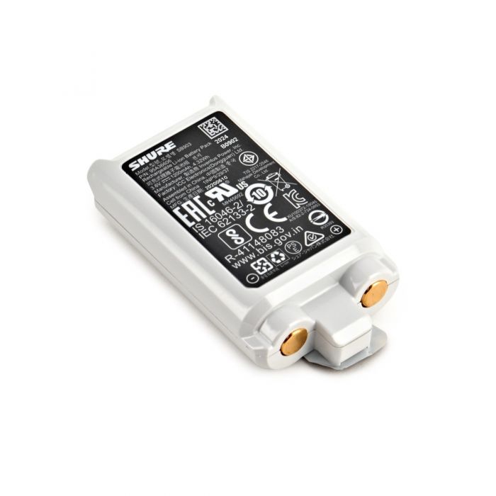 Top Angled View of  Shure SB903 Rechargeable Lithium-ion Battery for SLX-D