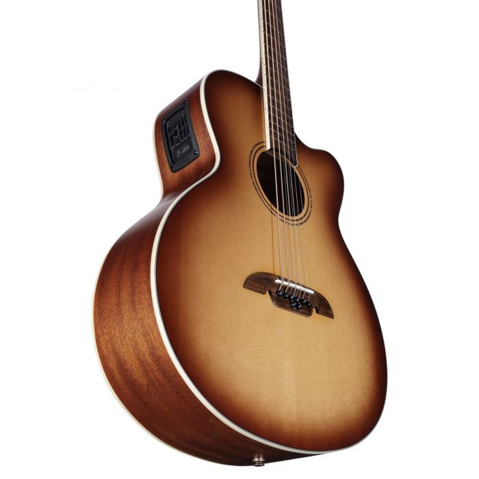 Low Angle View of Alvarez Artist ABT60CE8SHB Baritone 8-String Electro-Acoustic Guitar