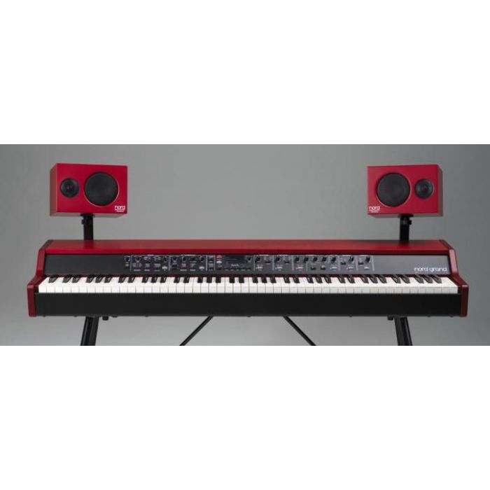 Nord Piano Monitors V2 With Brackets Pair On A Digital Piano (Not Included)