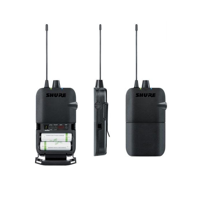 Shure P3R Wireless IEM Bodypack Receiver all Views