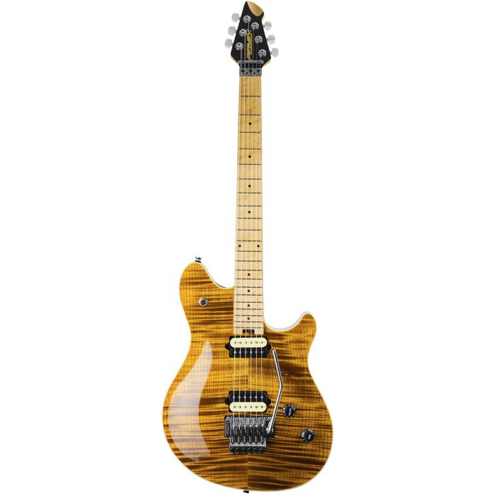 Full frontal view of a Peavey HP2 Electric Guitar Tremolo, Tiger Eye