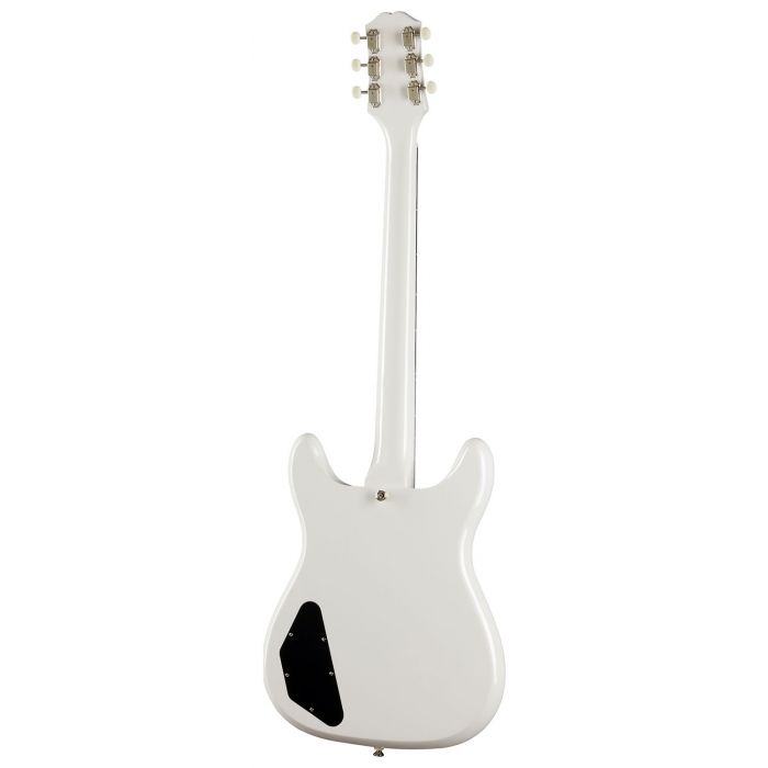 Full rear view of an Epiphone Original Crestwood Custom Guitar, Polaris White