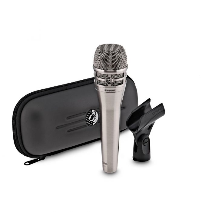 Shure KSM8 Dualdyne Microphone in Brushed Nickel with Accessories