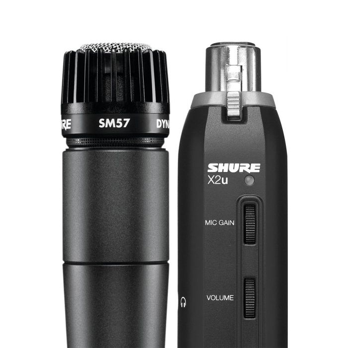 Shure SM57-X2u USB Digital Bundle Detailed Close Up View