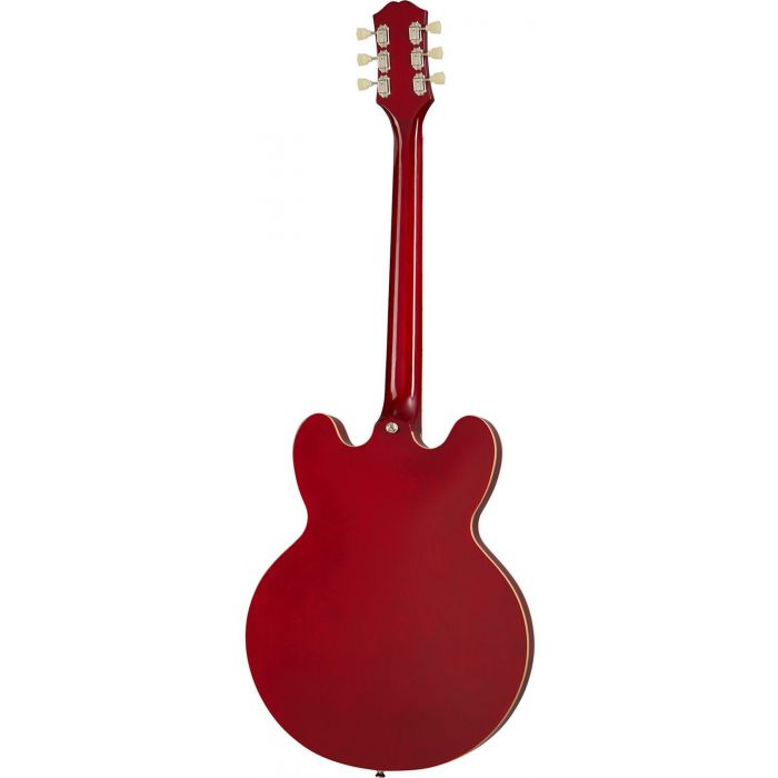 Full rear view of an Epiphone Inspired By Gibson ES-335 Guitar, Cherry
