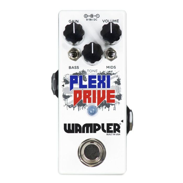 Top-down view of a Wampler Plexi Drive Mini Overdrive Pedal