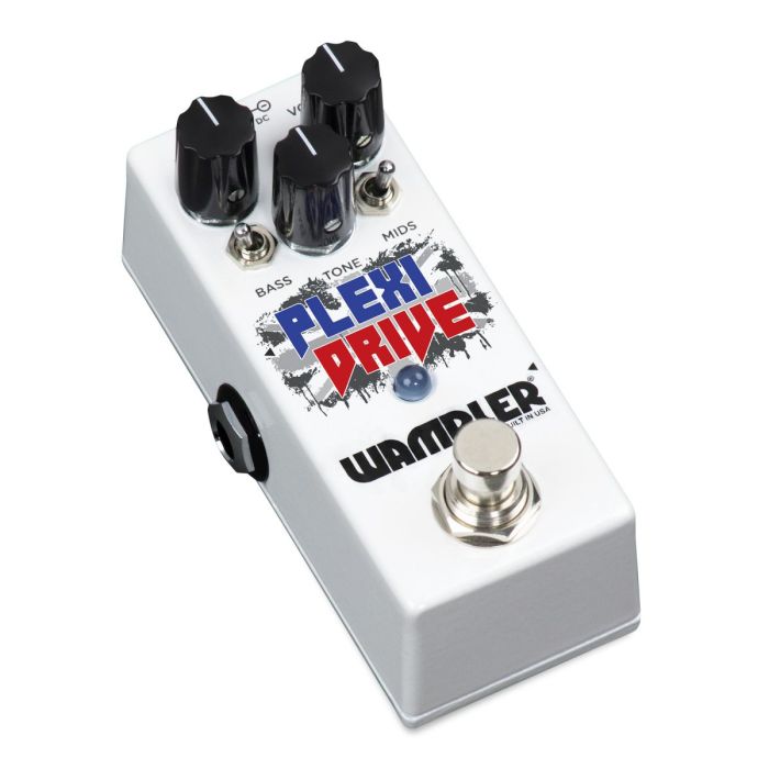 Right-angled view of a Wampler Plexi Drive Mini Overdrive Pedal