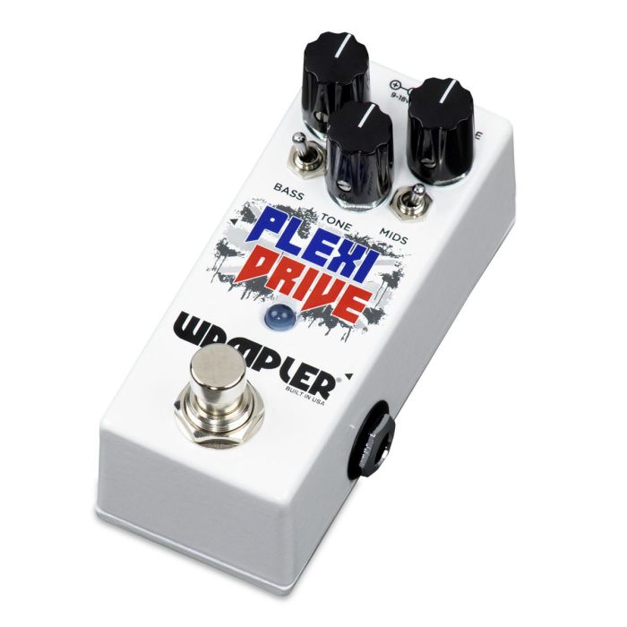 Left-angled view of a Wampler Plexi Drive Mini Overdrive Pedal