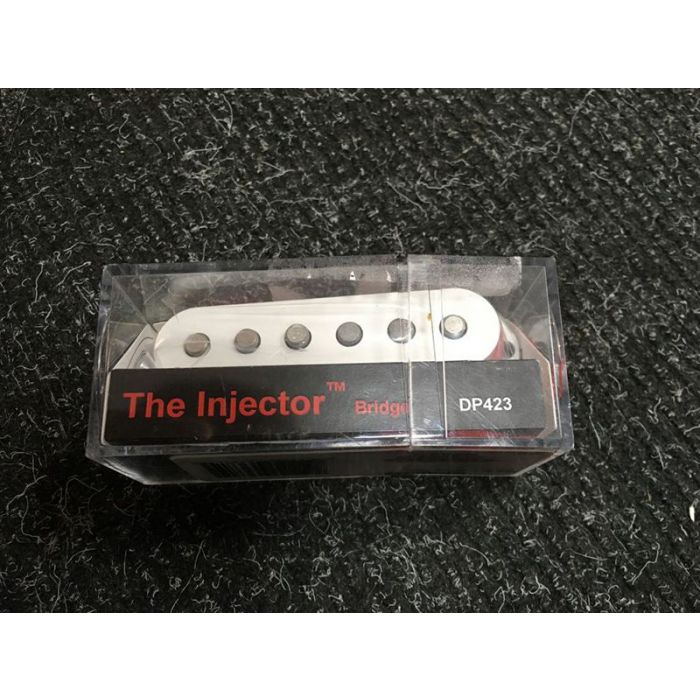 Full view of a packaged B-Stock DIMARZIO Injector Bridge Single Coil, White