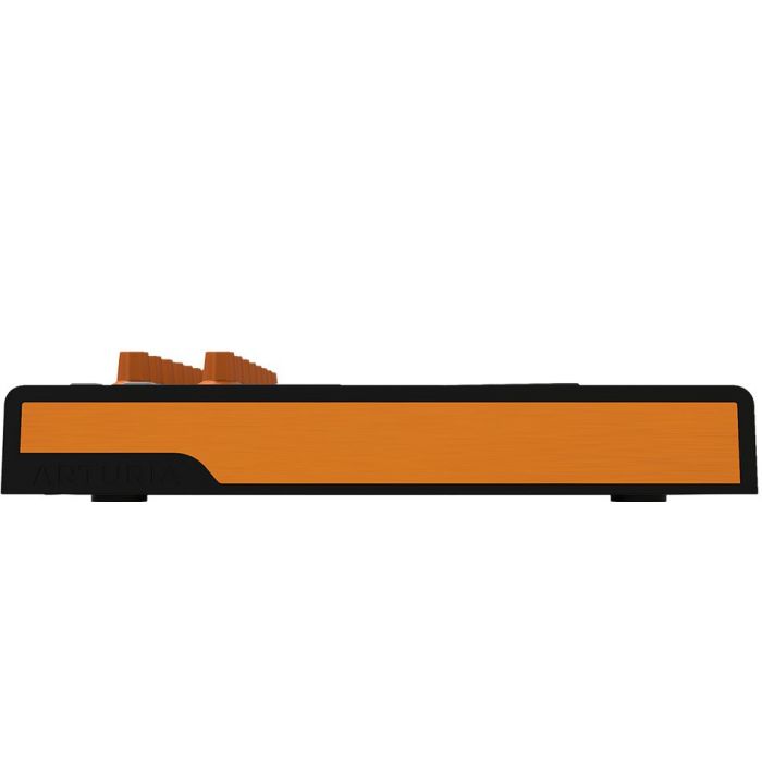 Side View of Arturia MiniLab MkII Black and Orange Edition USB MIDI Keyboard