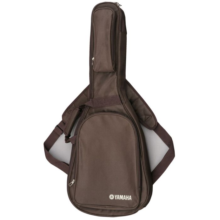 Overview of the gig bag included with the Yamaha JR2 Travel Acoustic Tobacco Sunburst