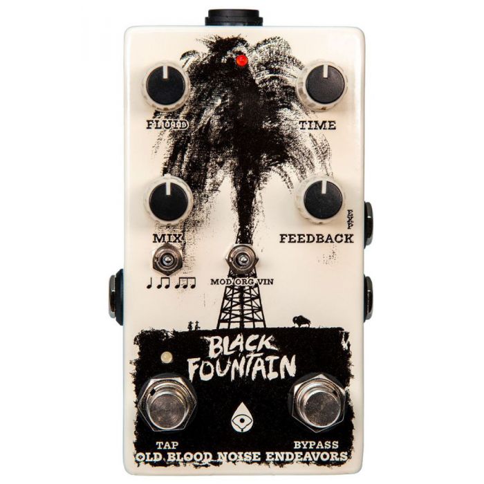 TOp-down view of an Old Blood Noise Endeavors Black Fountain Delay V3