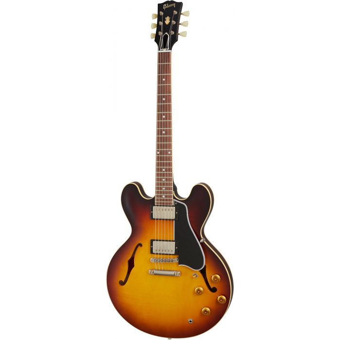 Full frontal view of a Gibson 1959 ES-335 Reissue VOS, Vintage Burst