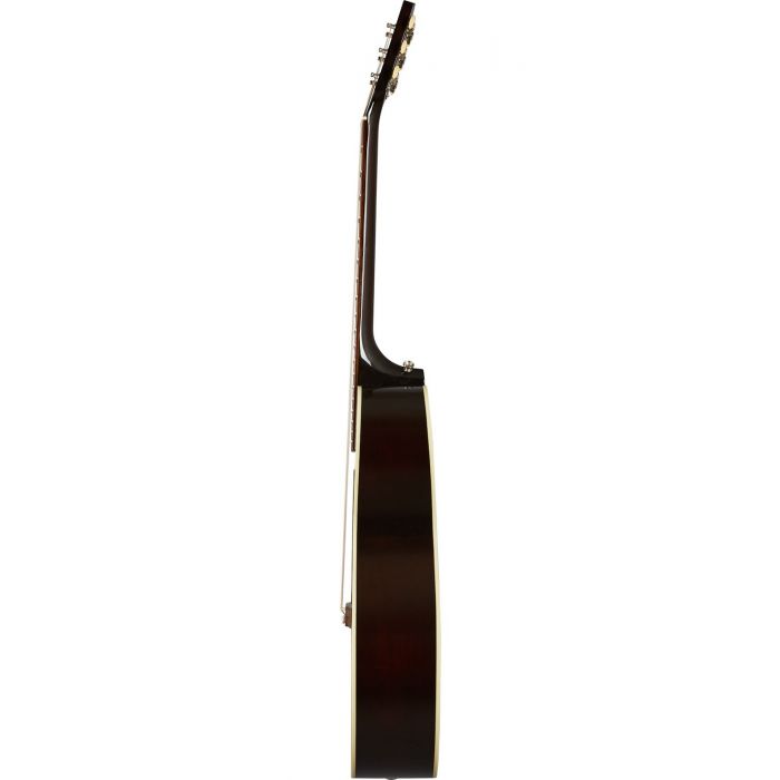 Side on view of a Gibson L-00 Original Electro Acoustic, Vintage Sunburst