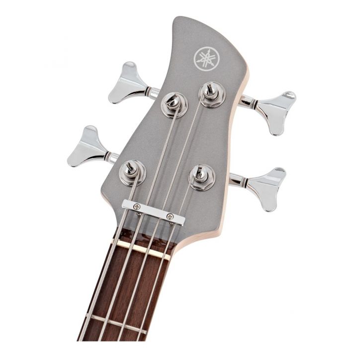 Yamaha TRBX-204 Gray Metallic Bass Headstock