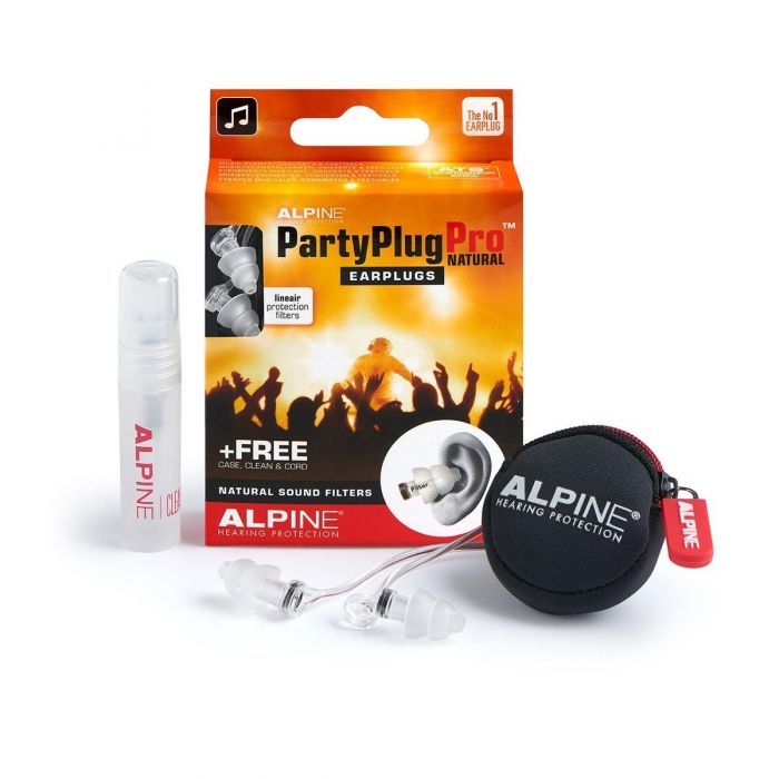 Alpine PartyPlug Pro Natural Earplugs Box
