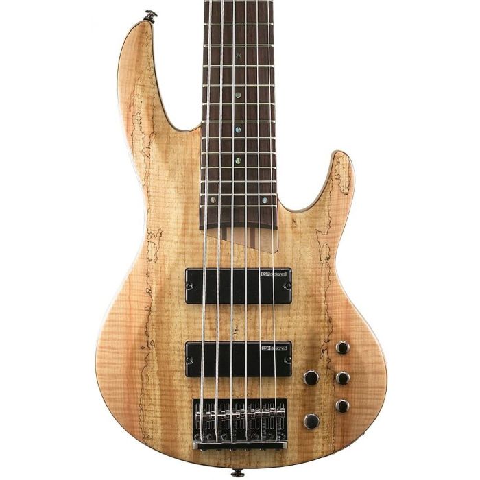 ESP B-206SM 6 String Electric Bass in Natural Satin Front Zoom