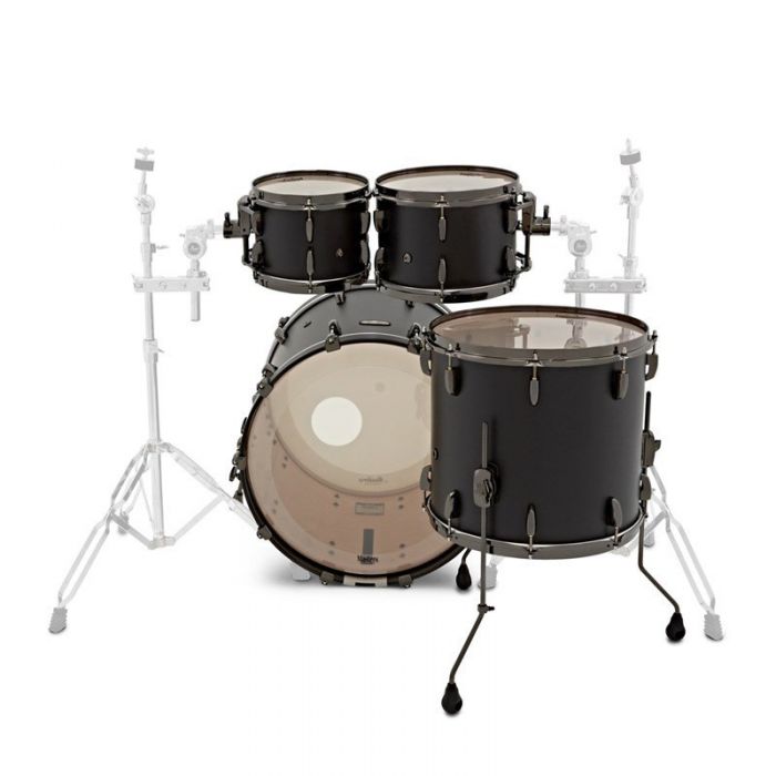 Pearl Masters Maple Reserve 4-Piece Shell Pack in Solid Matte Black Back