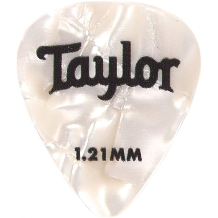 Taylor Celluloid 351 X-Heavy Guitar Picks 1.21mm White Pearl 12 Pack