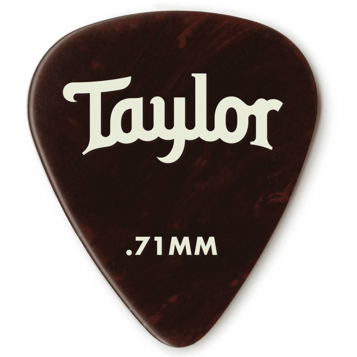 Taylor Celluloid 351 Medium Guitar Picks 0.71mm Tortoise Shell 12 Pack