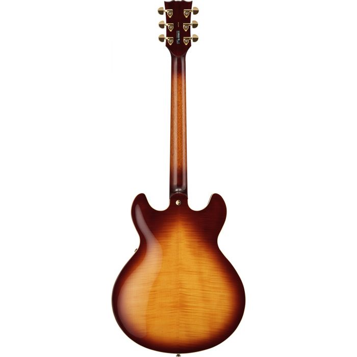 Yamaha SA2200 Semi-Acoustic Guitar Violin Sunburst Back View