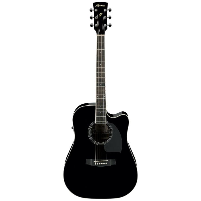 Ibanez PF15ECE Electro-Acoustic Guitar Black front view