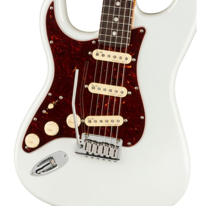 Fender USA Ultra Strat LH RW Arctic Pearl Detail