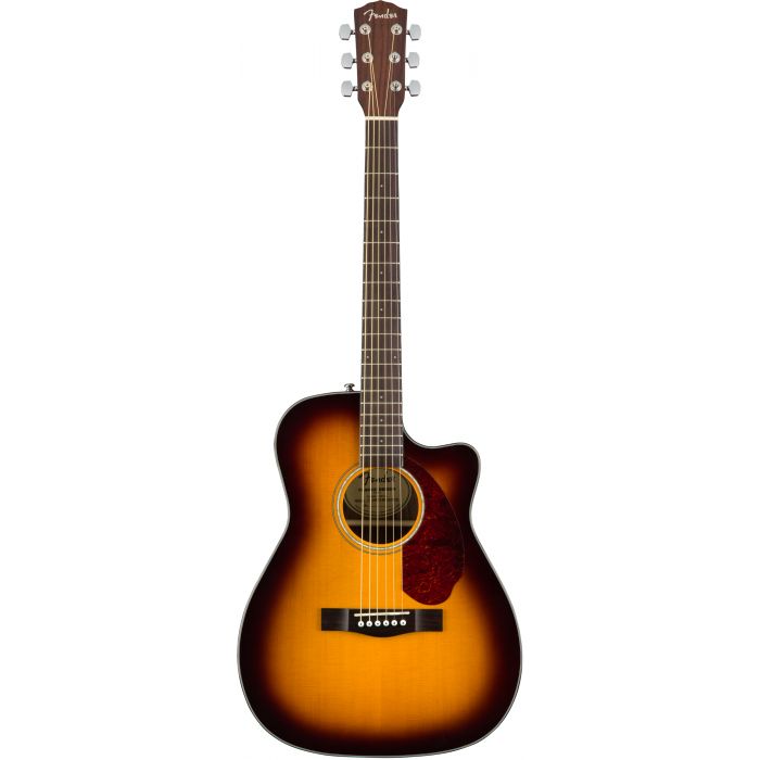 Fender CC-140SCE Concert Acoustic Guitar, Sunburst w/case Front
