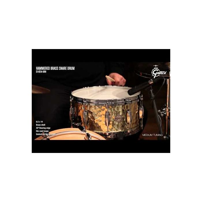 Gretsch Full Range Hammered Brass 14 x 6.5 Snare Drum