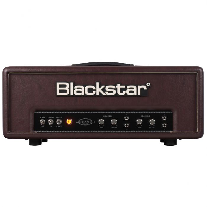 Front view of a Blackstar Artisan 15 Handwired Valve Guitar Amplifier Head